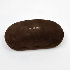 Tom Ford Chocolate Brown Suede Eyeglass Case